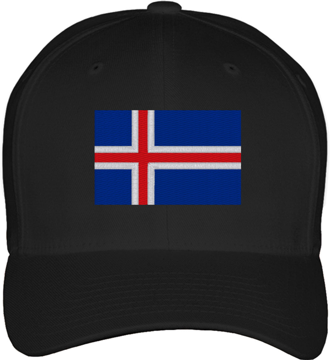 Iceland Flag Fitted Baseball Cap