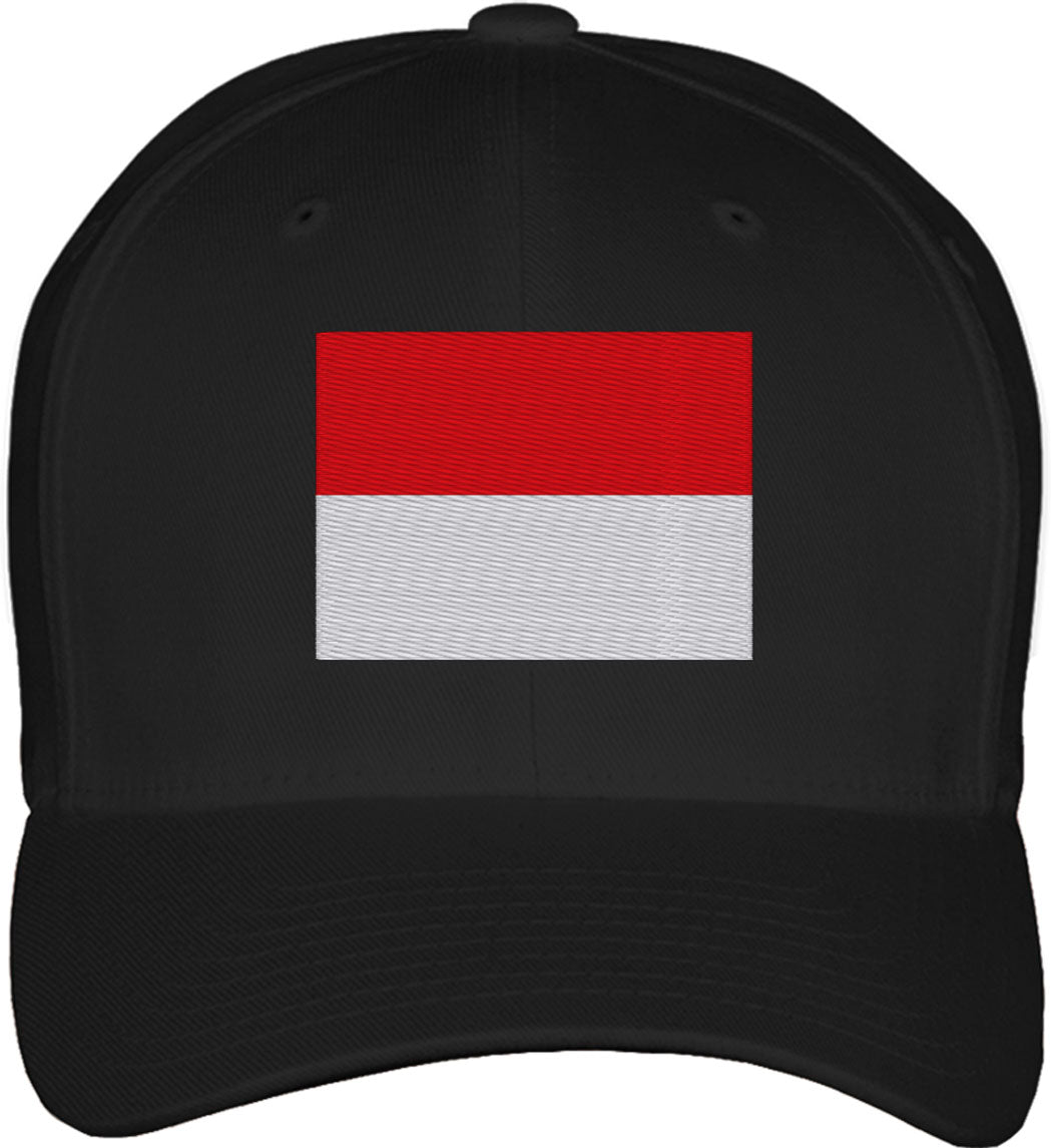 Indonesia Flag Fitted Baseball Cap