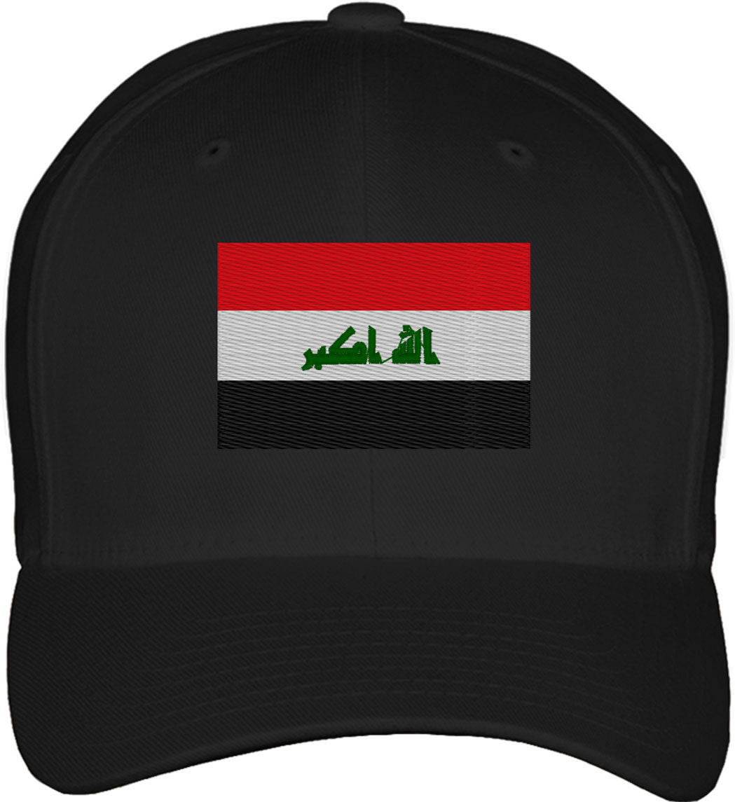 Iraq Flag Fitted Baseball Cap