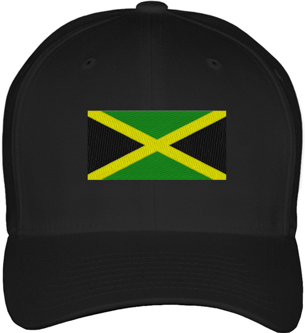 Jamaica Flag Fitted Baseball Cap