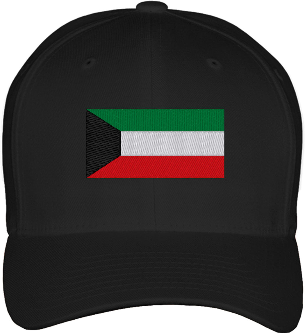 Kuwait Flag Fitted Baseball Cap