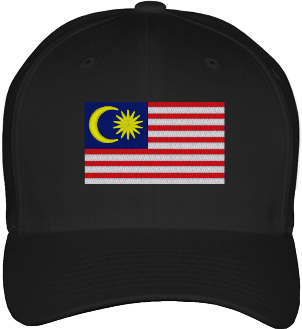Malaysia Flag Fitted Baseball Cap
