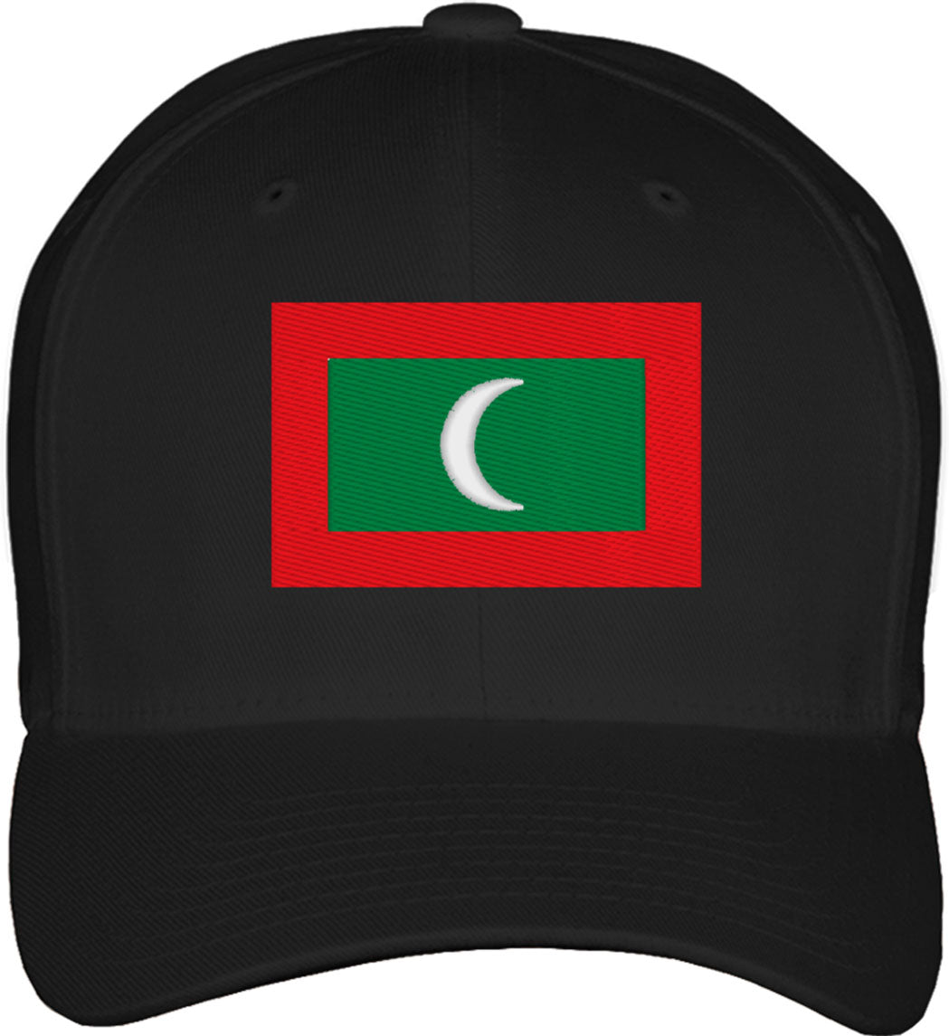Maldives Flag Fitted Baseball Cap