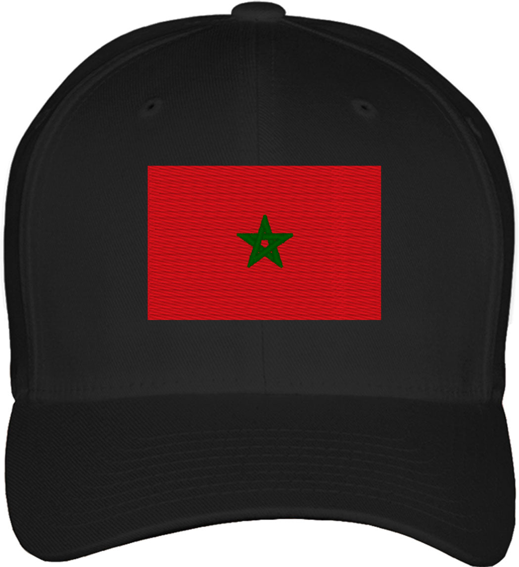 Morocco Flag Fitted Baseball Cap