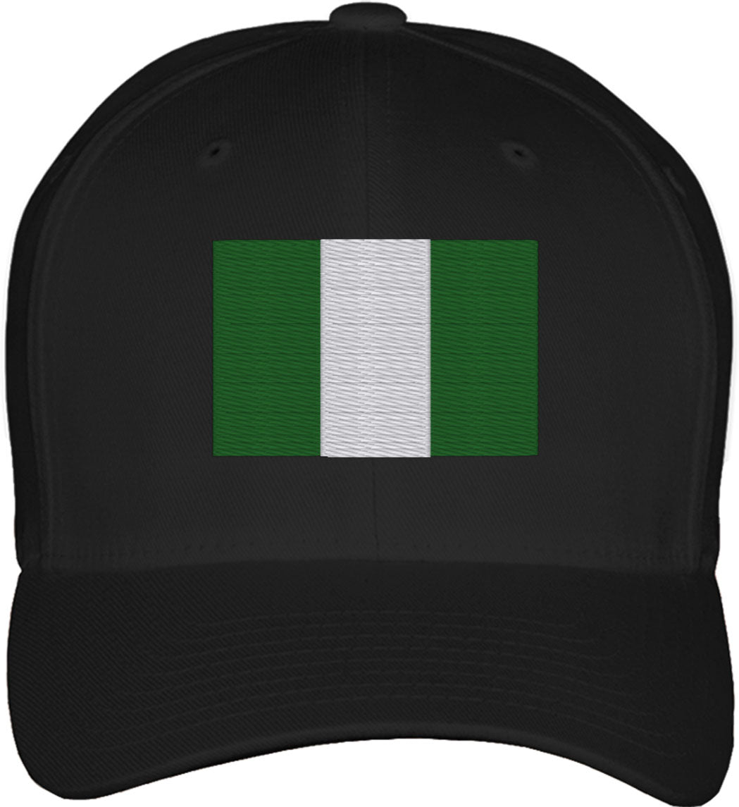 Nigeria Flag Fitted Baseball Cap