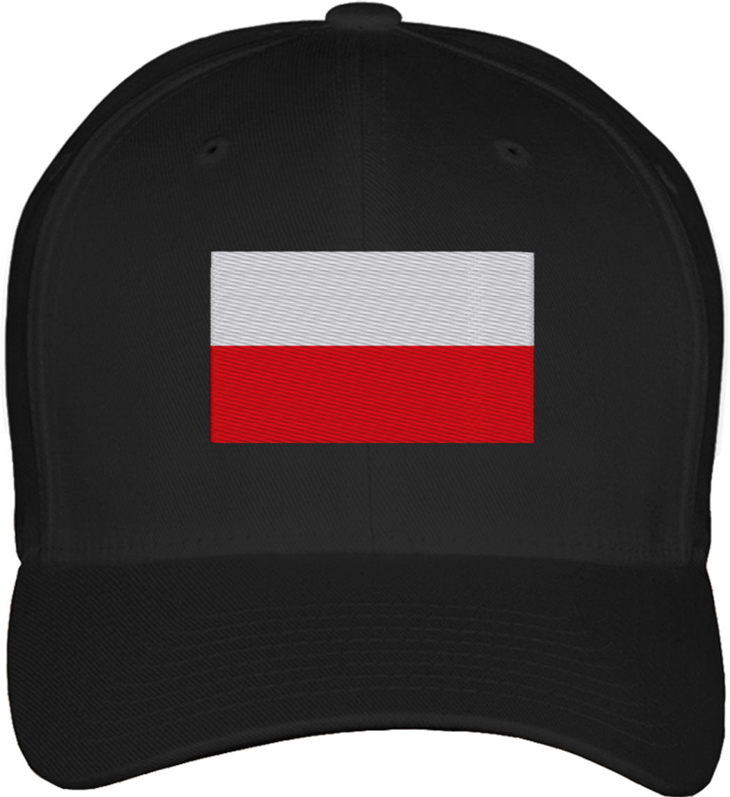 Poland Flag Fitted Baseball Cap