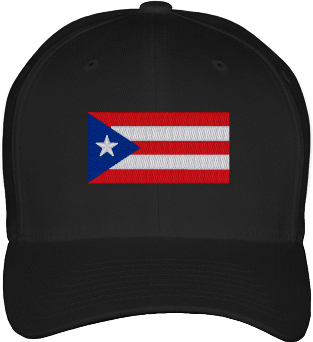 Puerto Rico Flag Fitted Baseball Cap