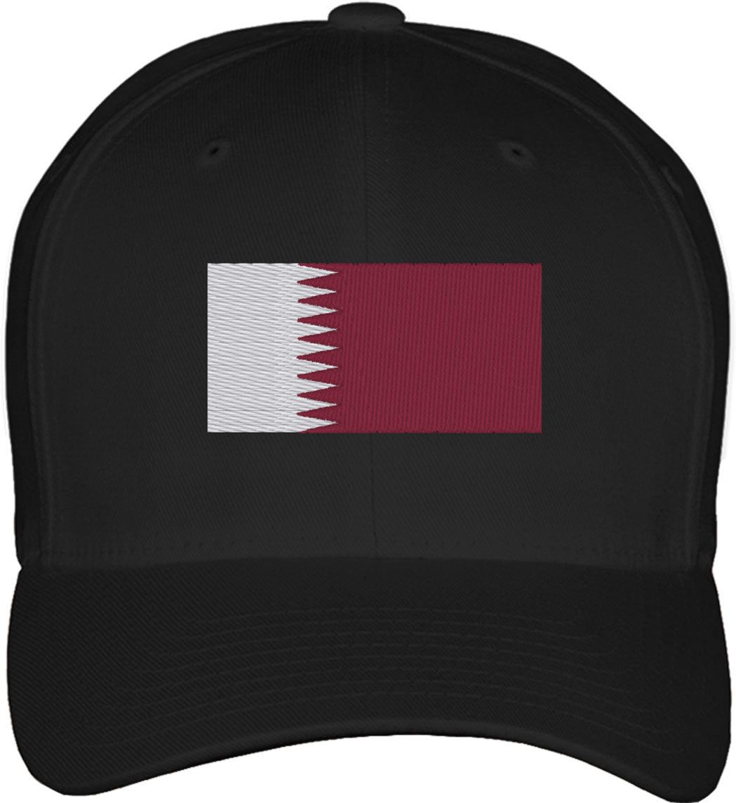Qatar Flag Fitted Baseball Cap