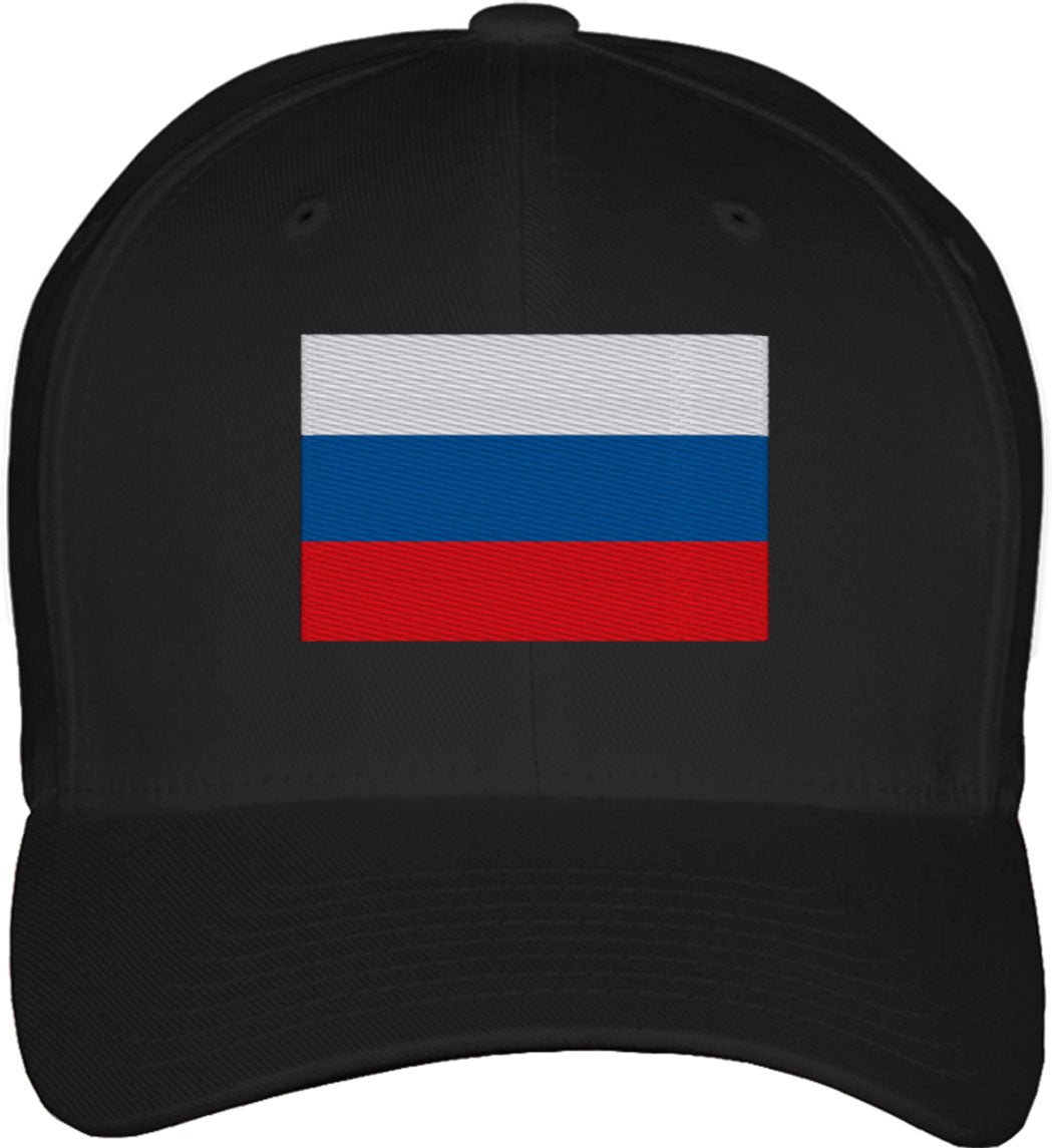 Russia Flag Fitted Baseball Cap