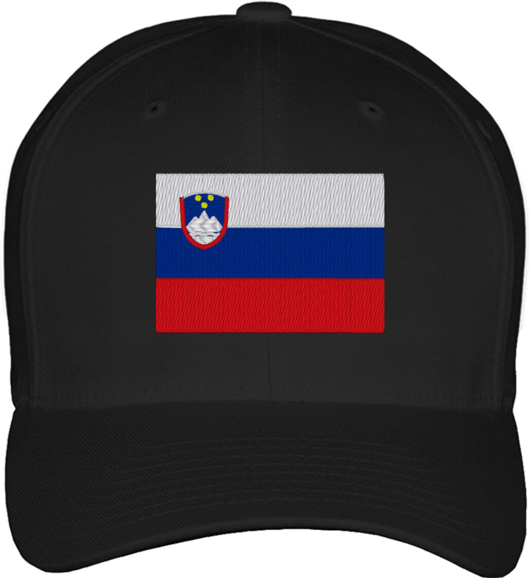 Slovenia Flag Fitted Baseball Cap