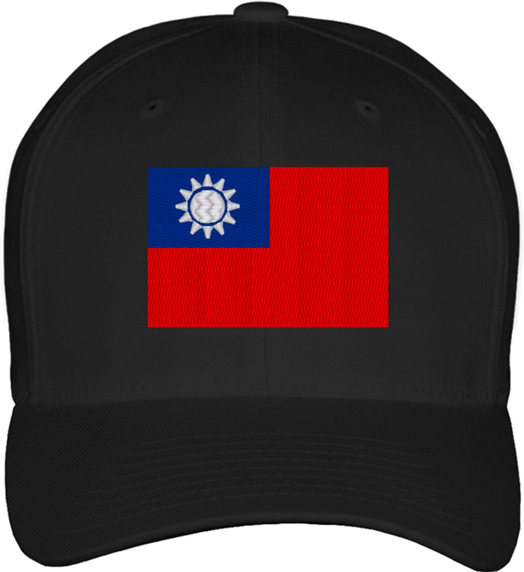 Taiwan Flag Fitted Baseball Cap