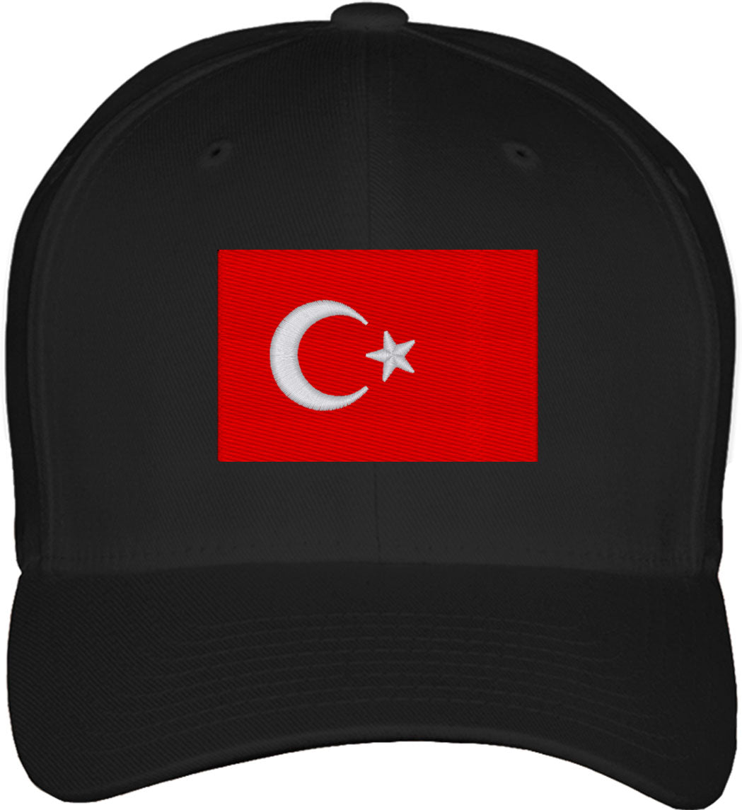 Turkish Flag Fitted Baseball Cap