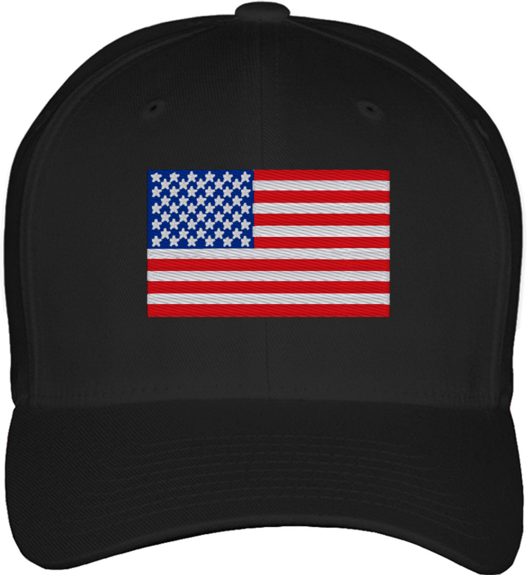 USA Flag Fitted Baseball Cap