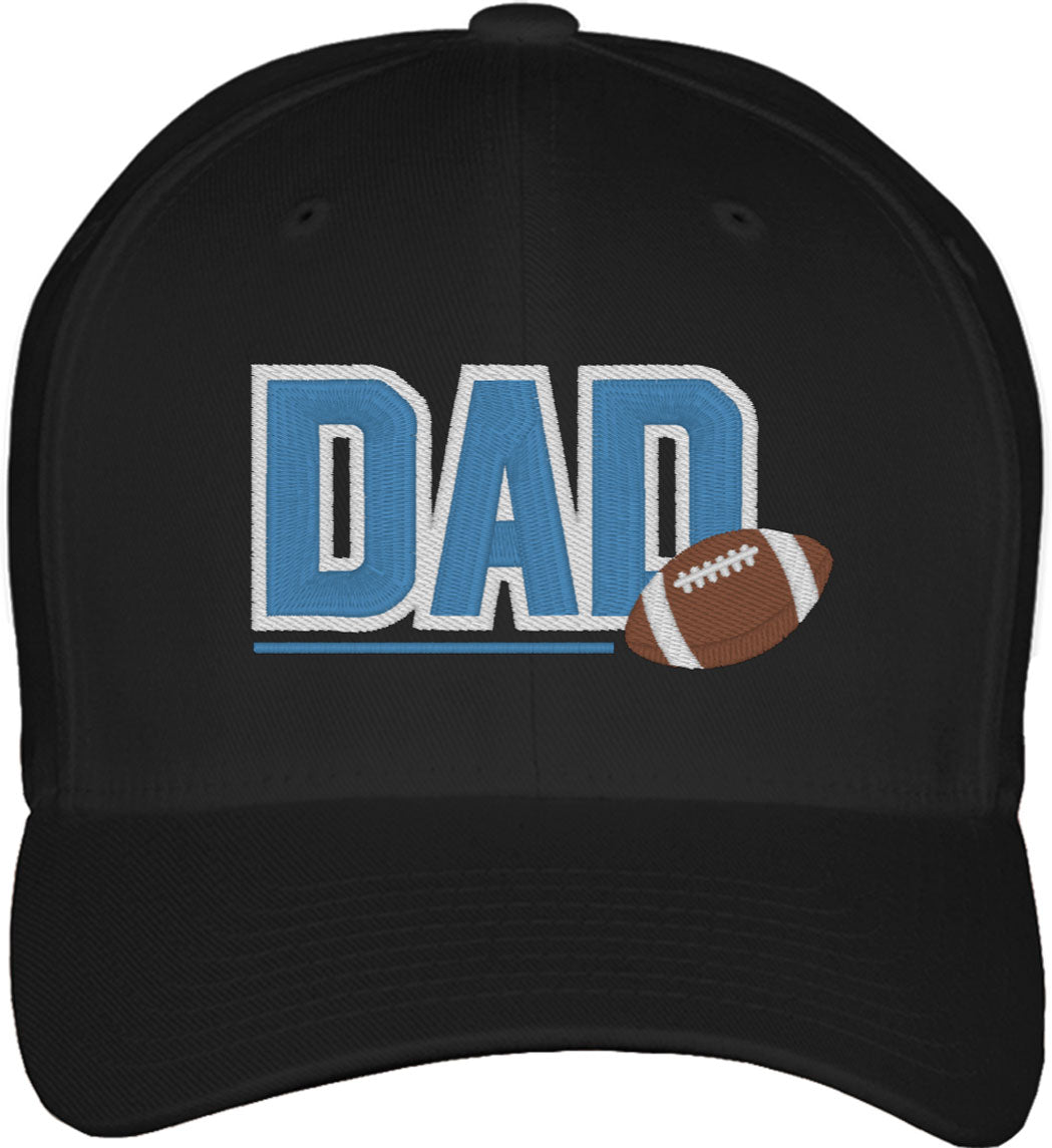 Football Dad Father's Day Fitted Baseball Cap
