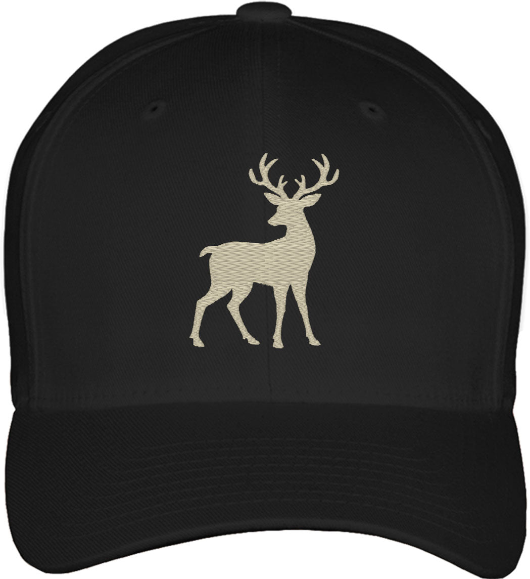 Deer Silhouette Fitted Baseball Cap
