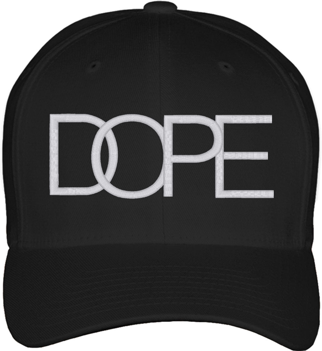 Dope Typography Fitted Baseball Cap