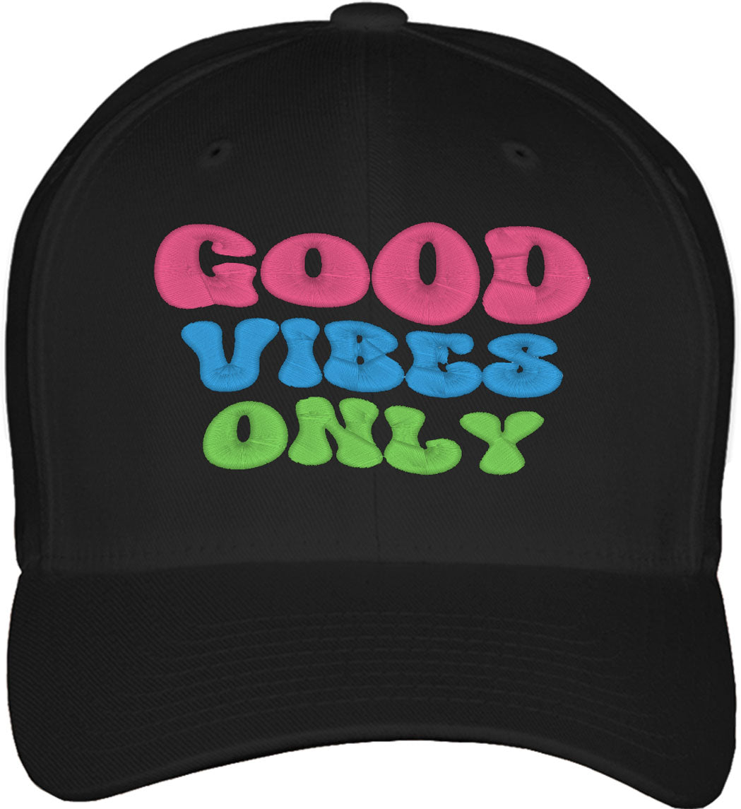 Good Vibes Only Fitted Baseball Cap