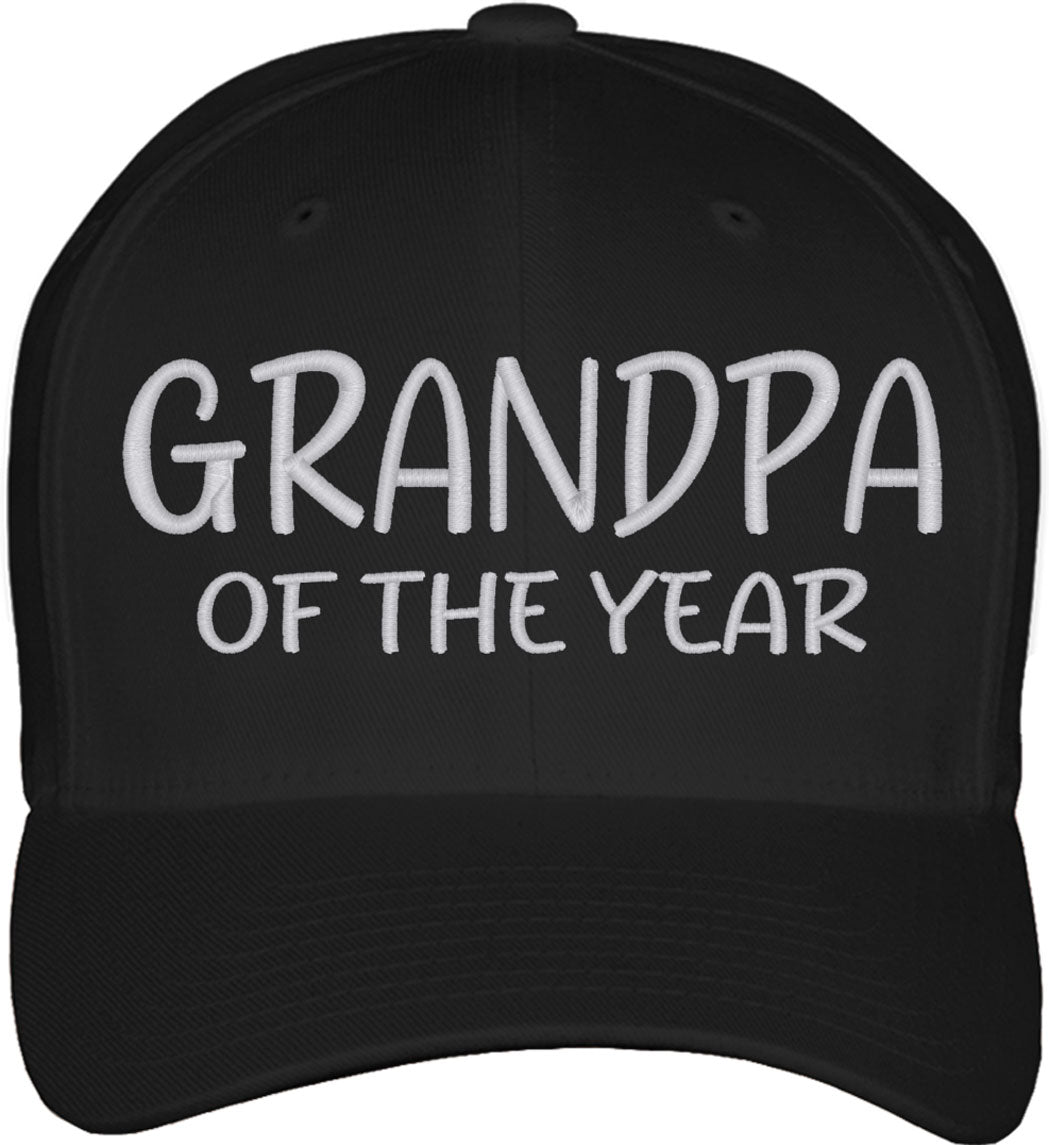 Grandpa Of The Year Father's Day Fitted Baseball Cap