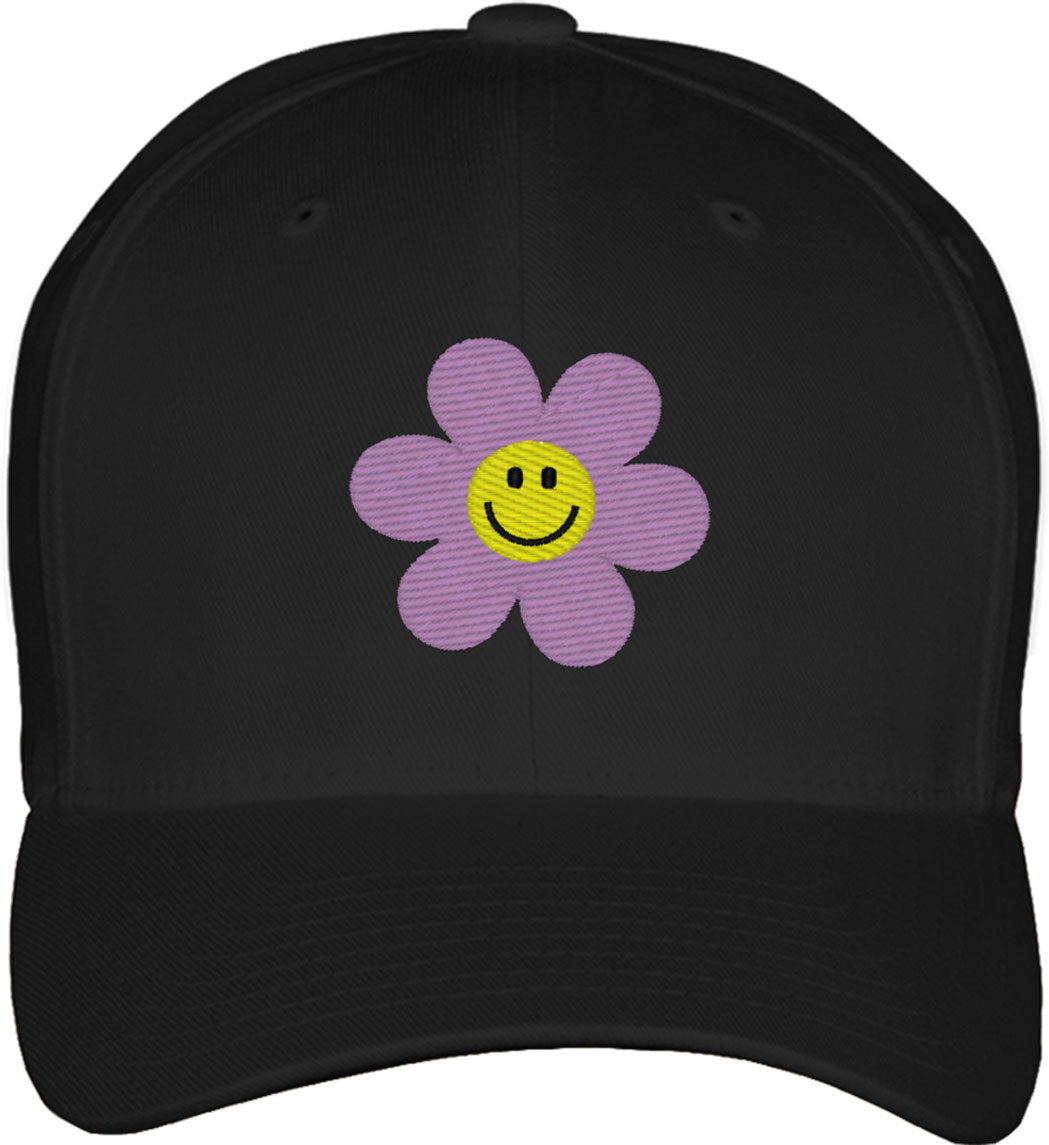 Happy Flower Fitted Baseball Cap