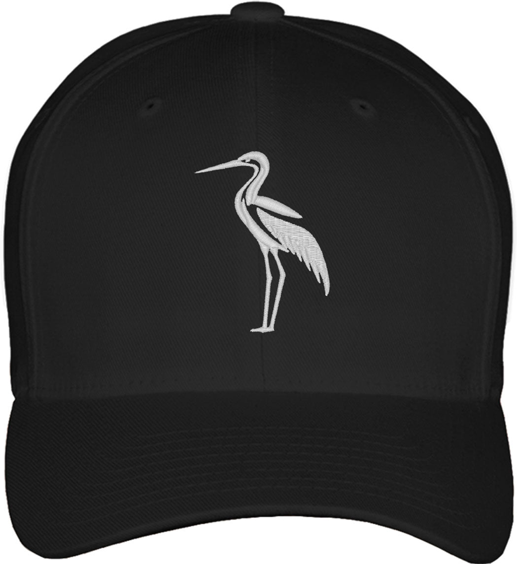 Heron Silhouette Fitted Baseball Cap