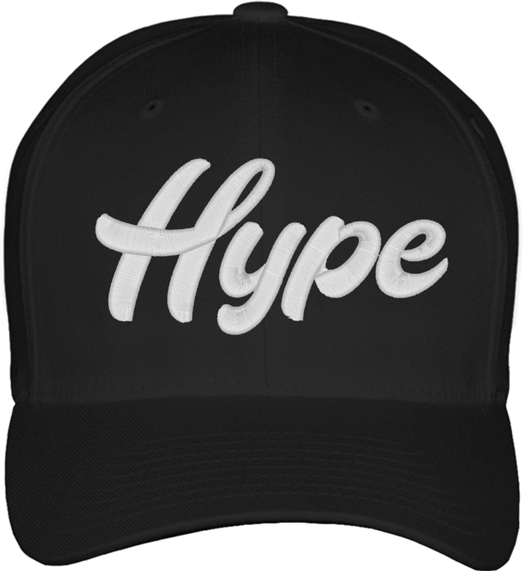Hype Typography Fitted Baseball Cap