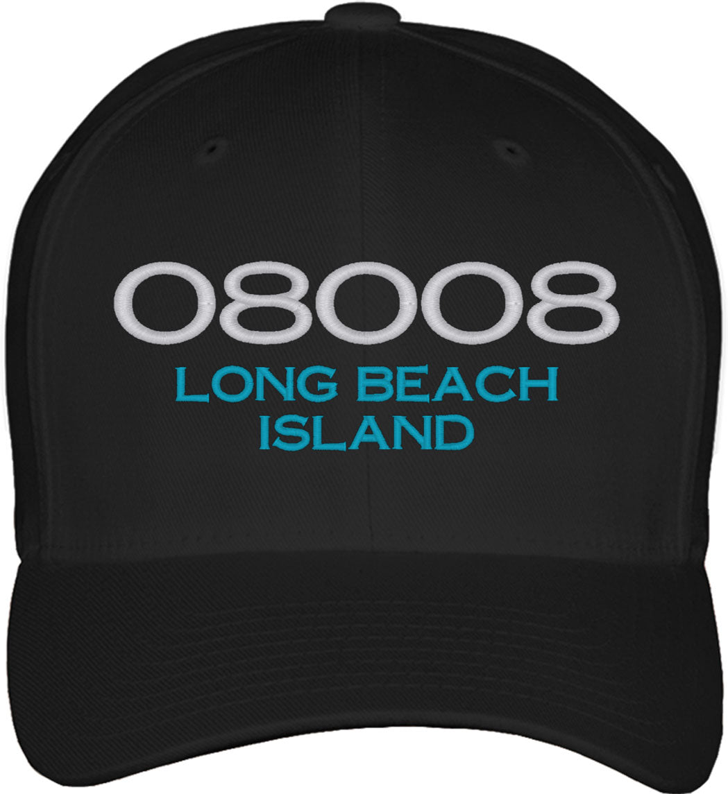 08008 Long Beach Island Fitted Baseball Cap