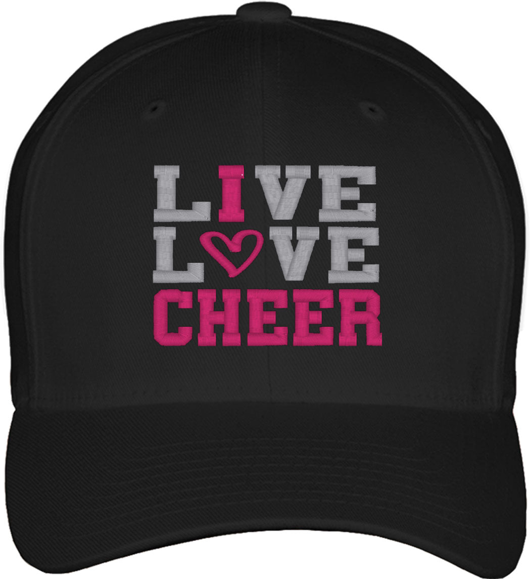 Live Love Cheer Fitted Baseball Cap