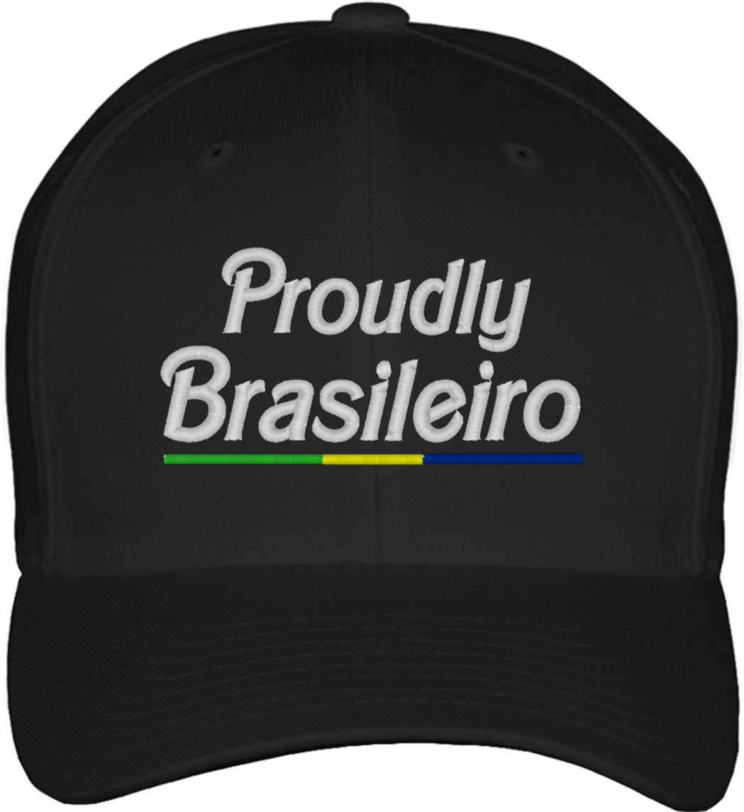 Proudly Brasileiro Brazilian Day Fitted Baseball Cap