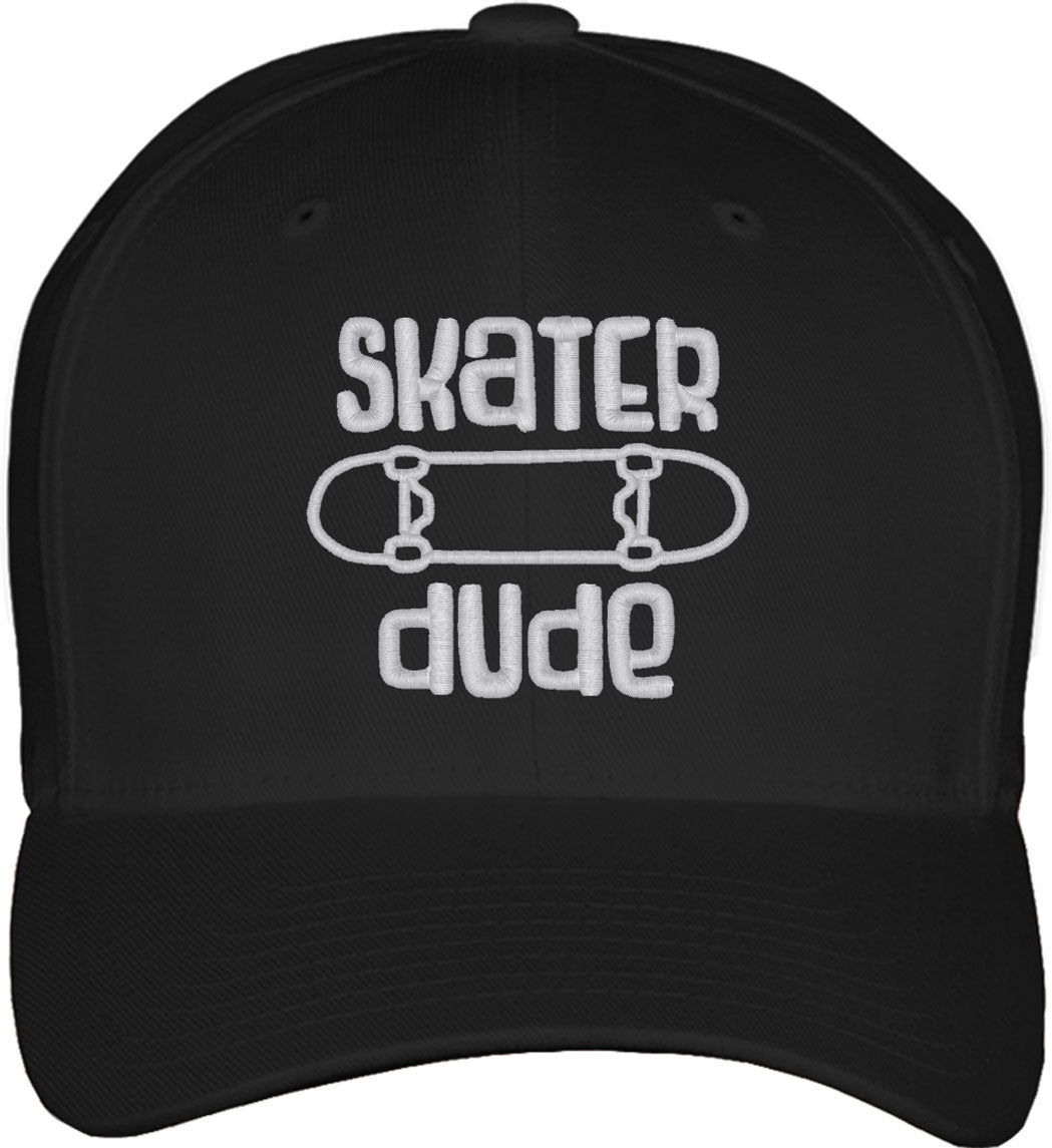 Skater Dude Skateboard Fitted Baseball Cap