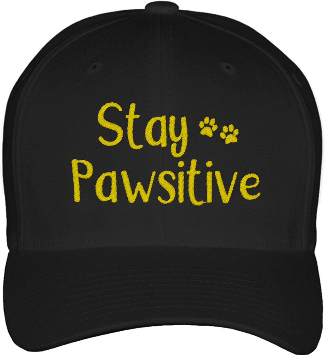 Stay Pawsitive Dog Fitted Baseball Cap