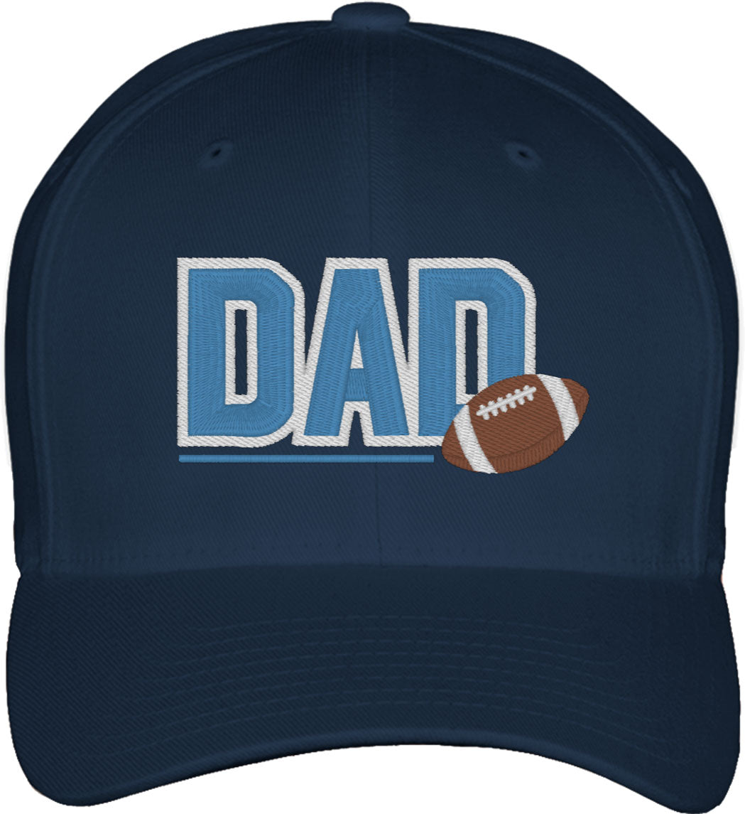 Football Dad Father's Day Fitted Baseball Cap