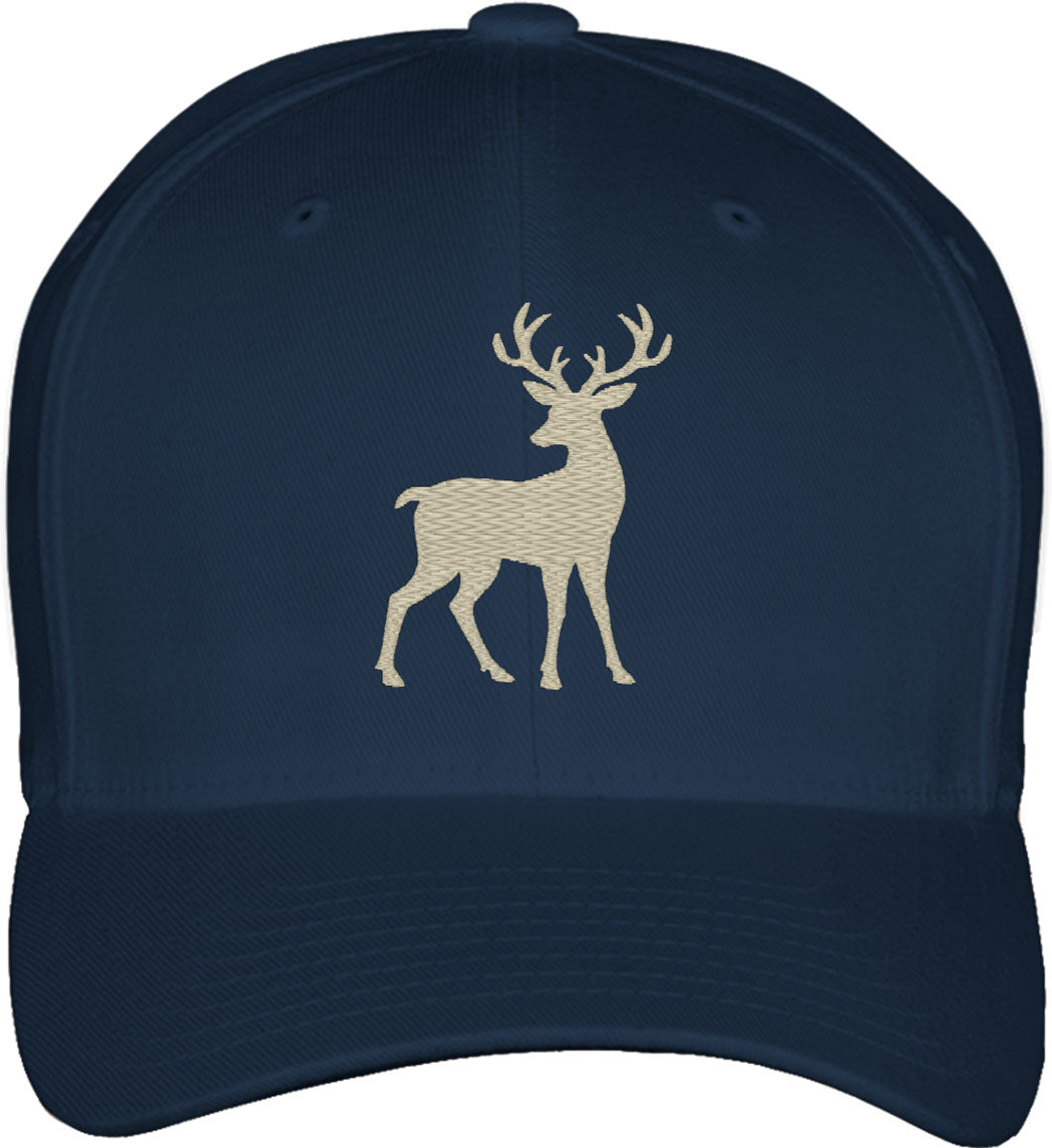 Deer Silhouette Fitted Baseball Cap