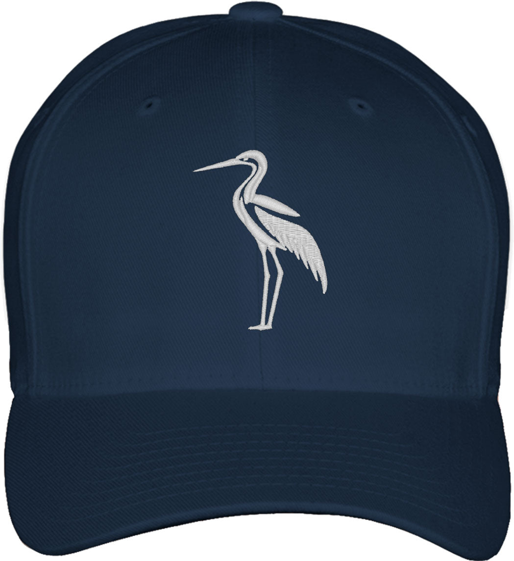 Heron Silhouette Fitted Baseball Cap