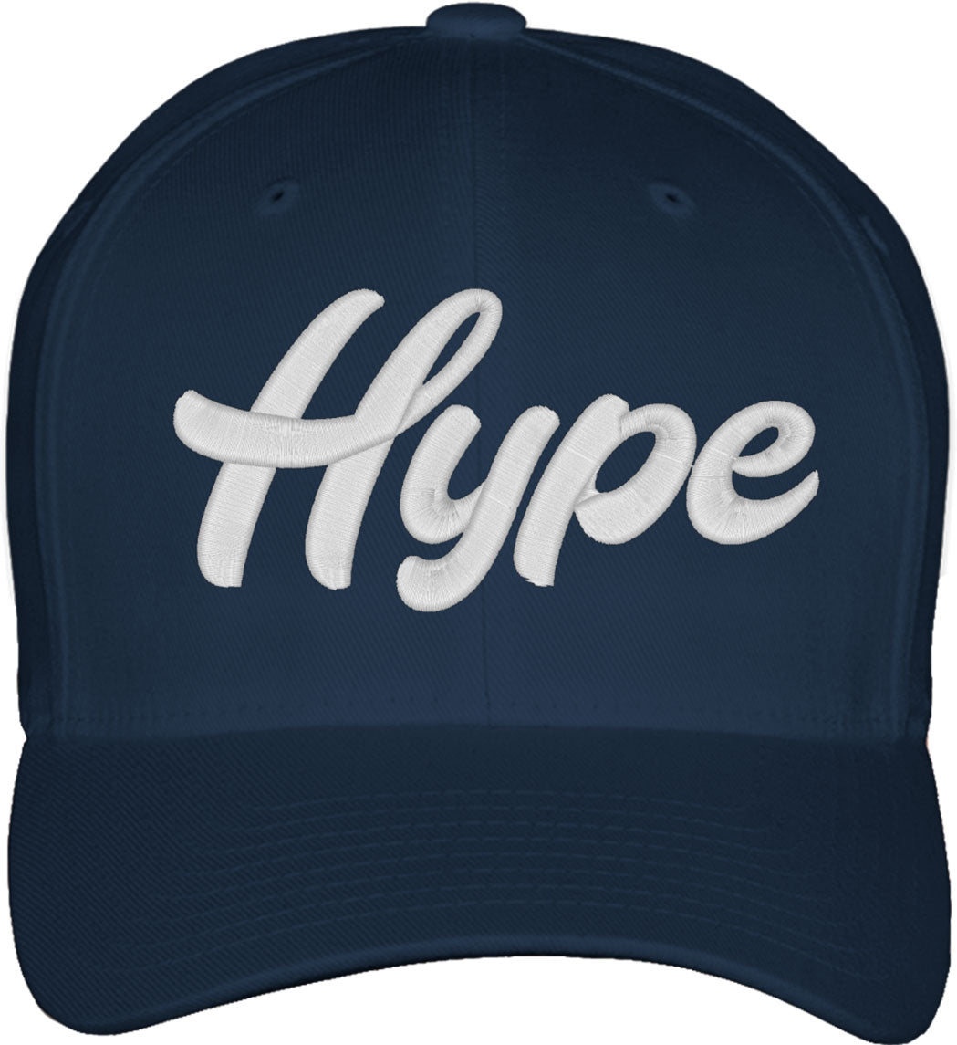 Hype Typography Fitted Baseball Cap