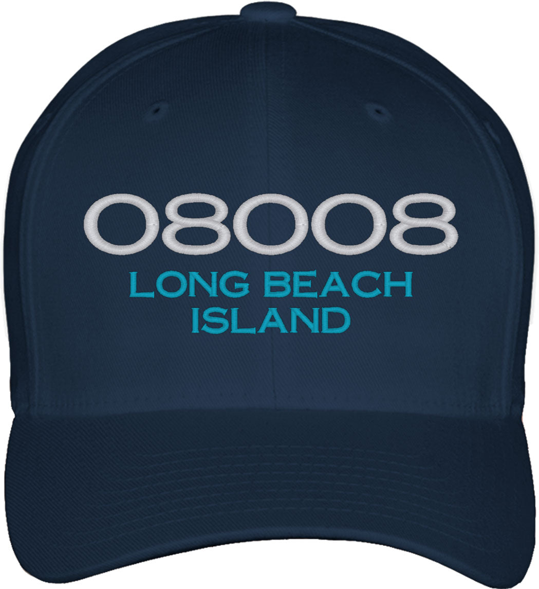 08008 Long Beach Island Fitted Baseball Cap