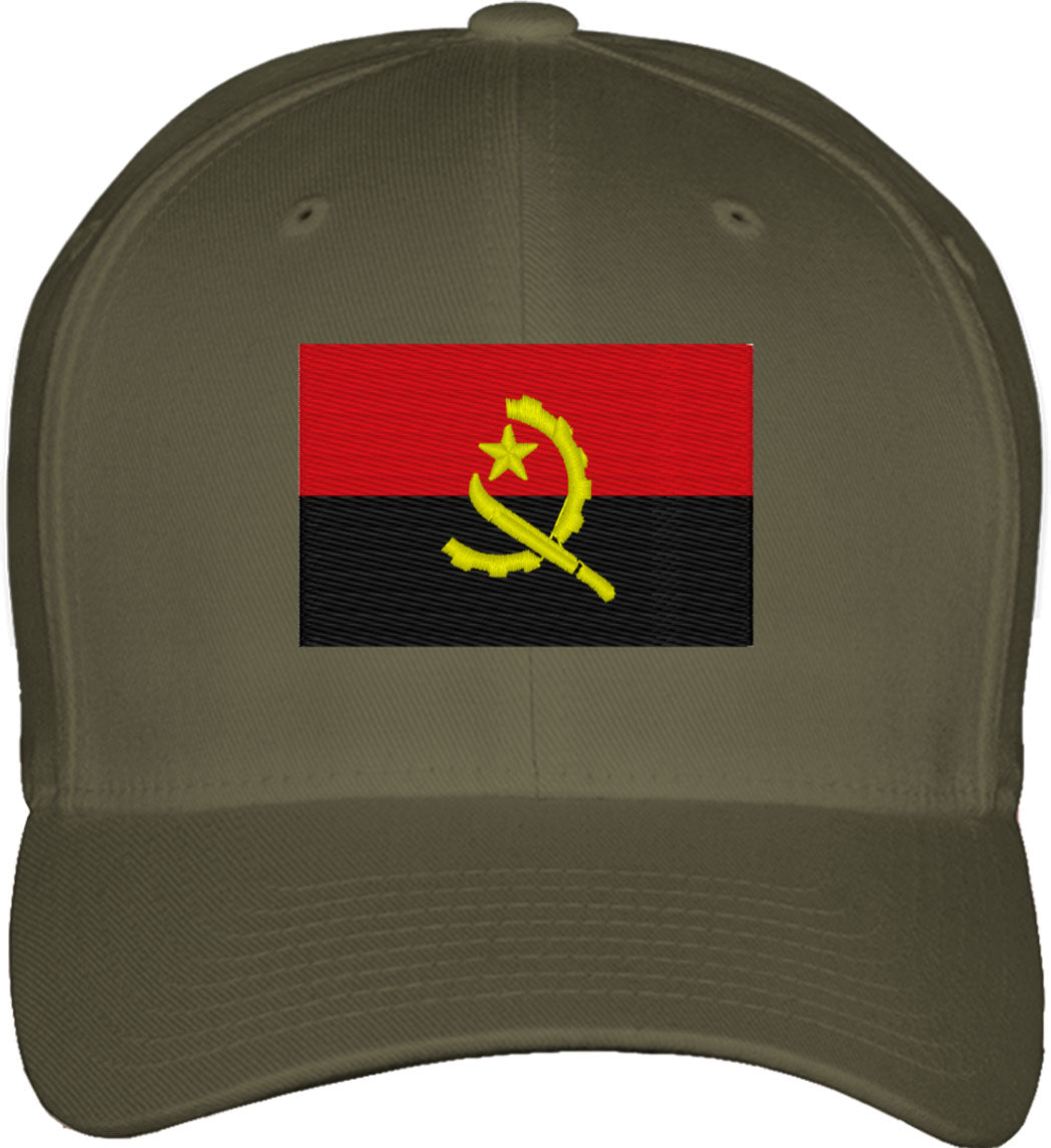 Angola Flag Fitted Baseball Cap