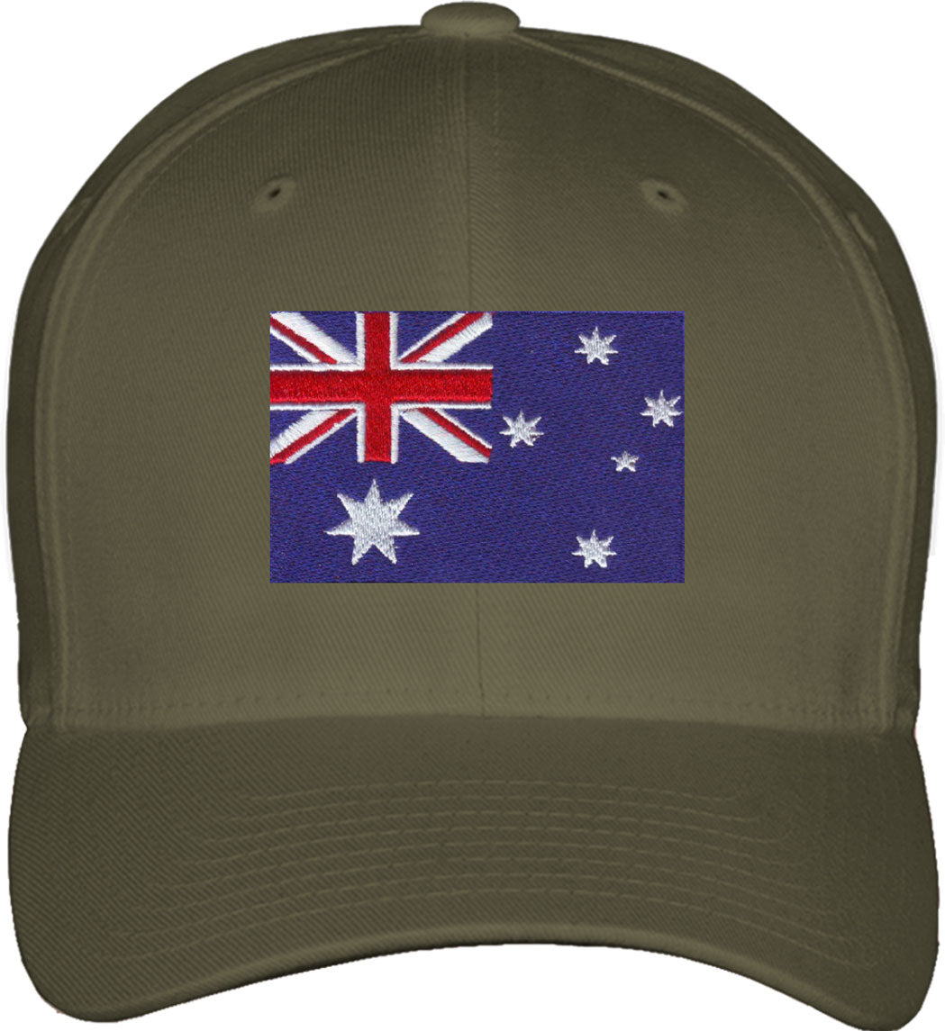 Australia Flag Fitted Baseball Cap