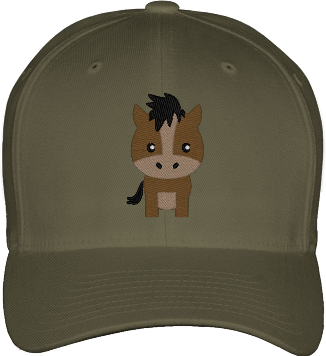 Cute Horse Fitted Baseball Cap