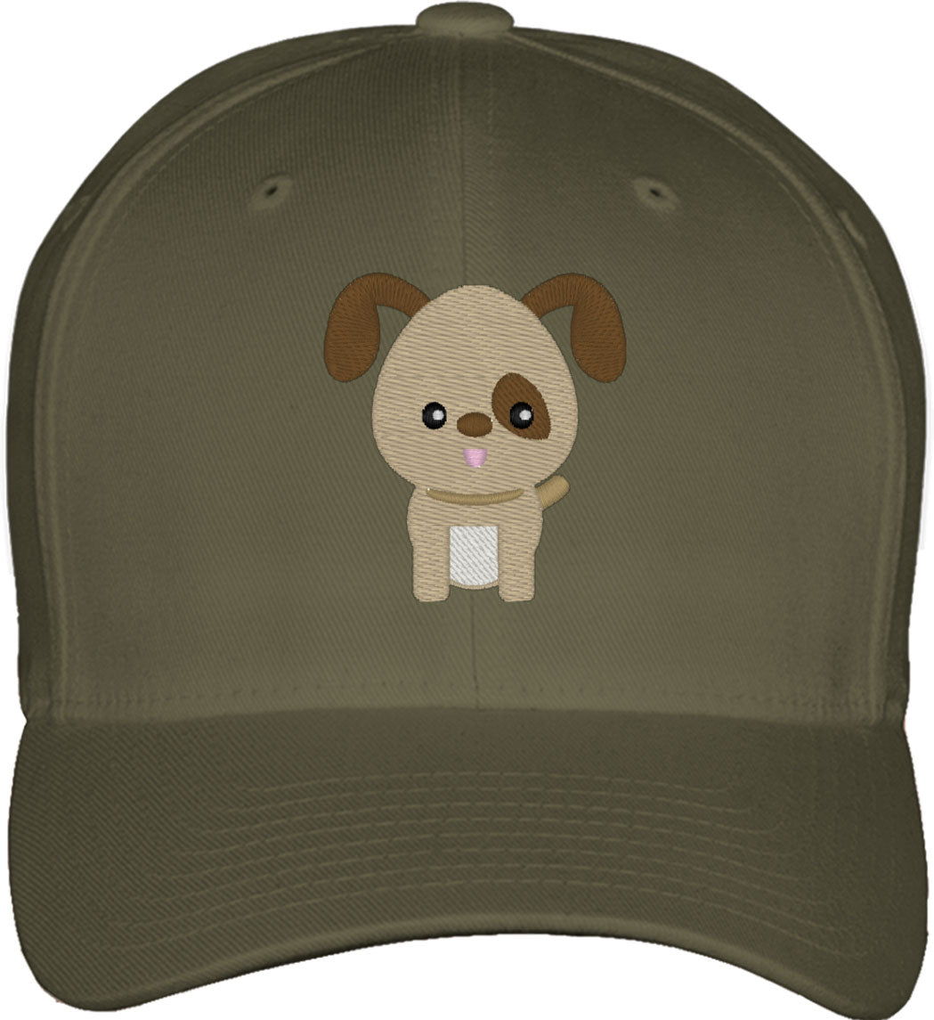 Cute Puppy Dog Fitted Baseball Cap
