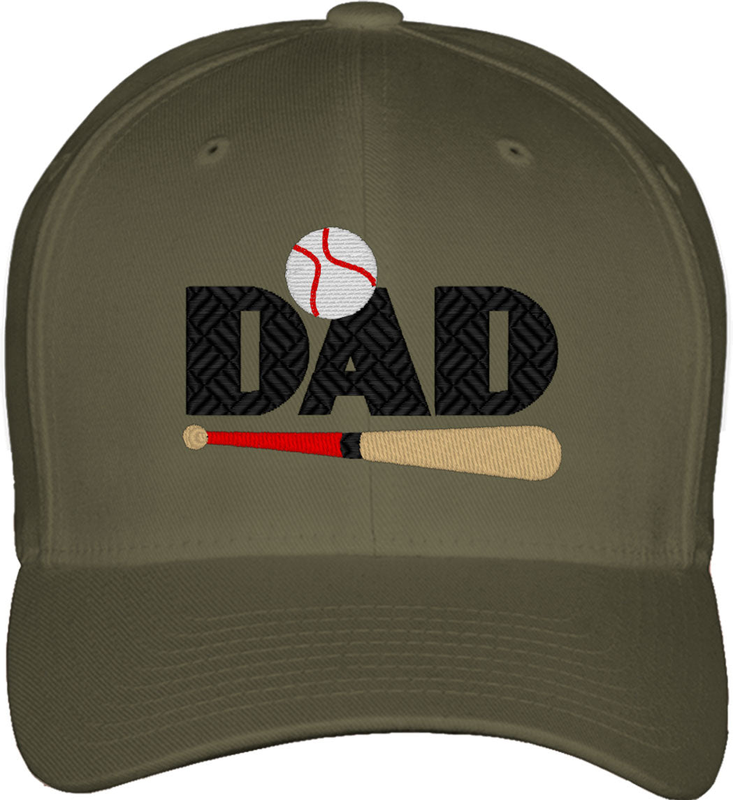 Baseball Dad Father's Day Fitted Baseball Cap