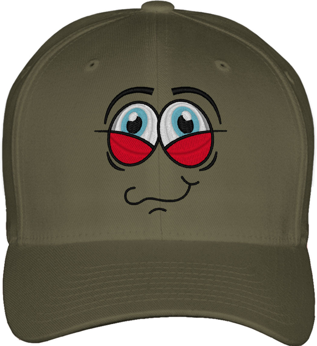 Emoji Happy Eyes Fitted Baseball Cap