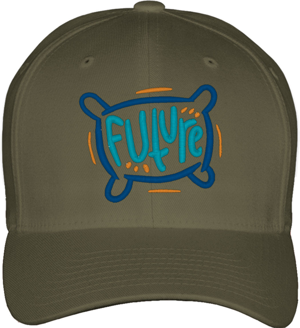 Future Typography Fitted Baseball Cap
