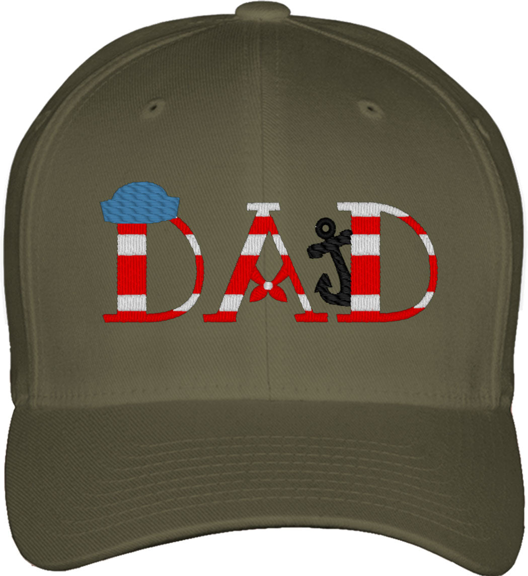 Sailor Dad Father's Day Fitted Baseball Cap