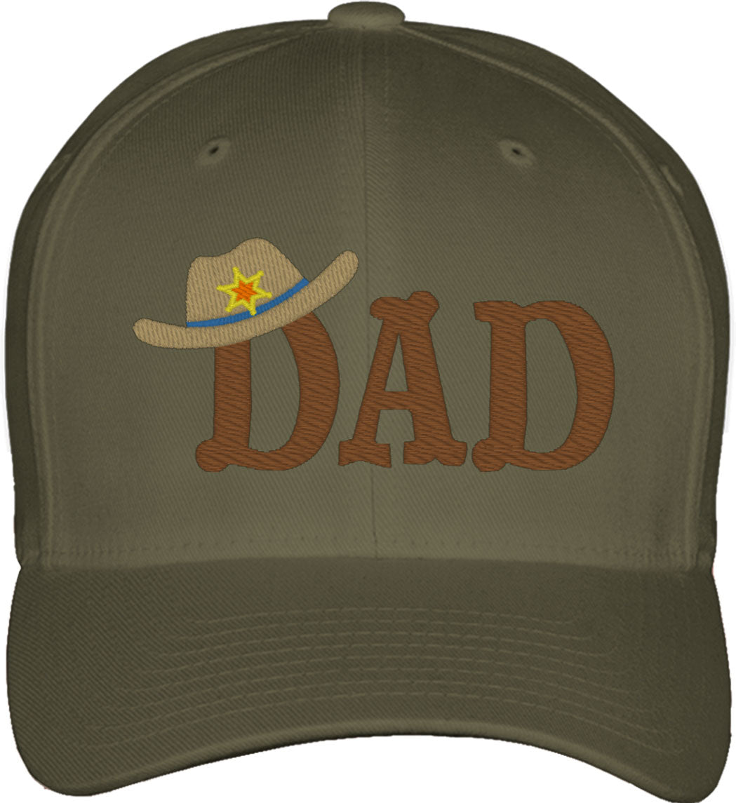 Sheriff Dad Father's Day Fitted Baseball Cap