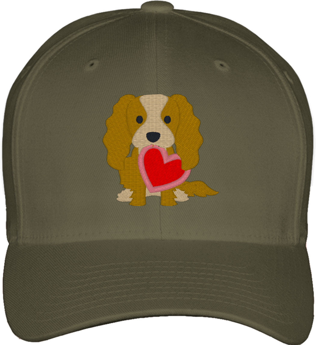 Spaniel Puppy Dog Love Fitted Baseball Cap