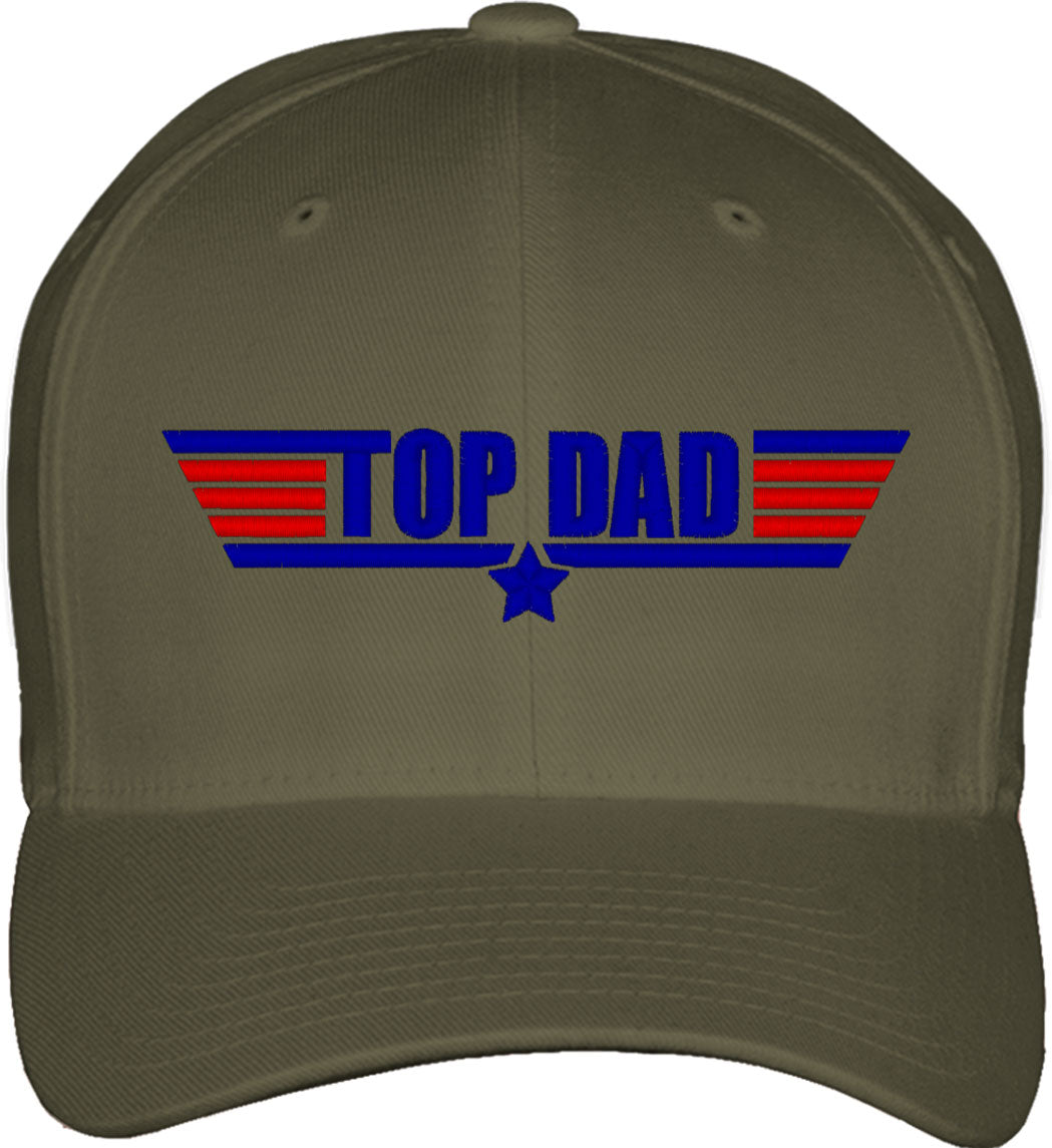 Top Dad Father's Day Fitted Baseball Cap
