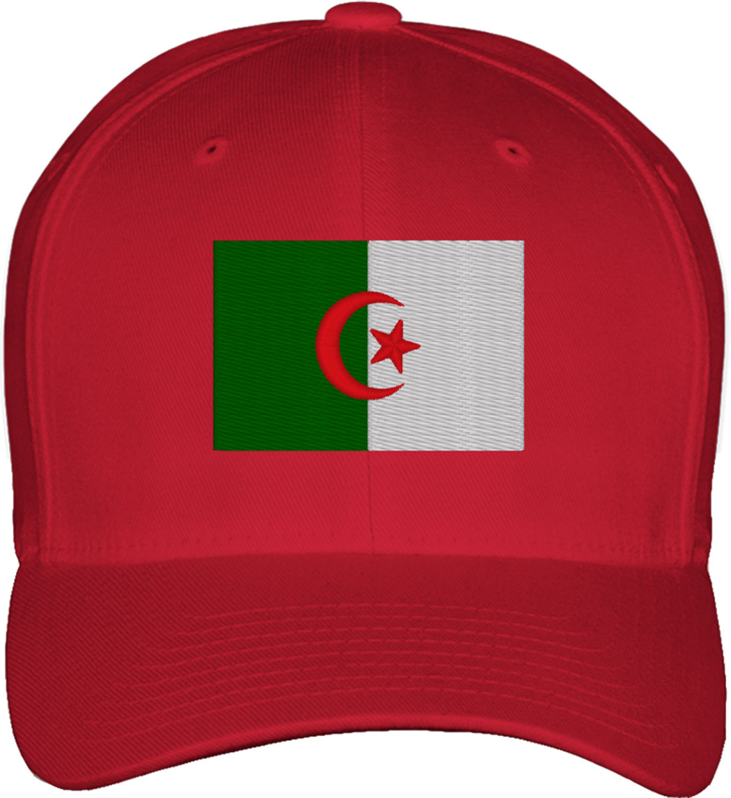 Algeria Flag Fitted Baseball Cap