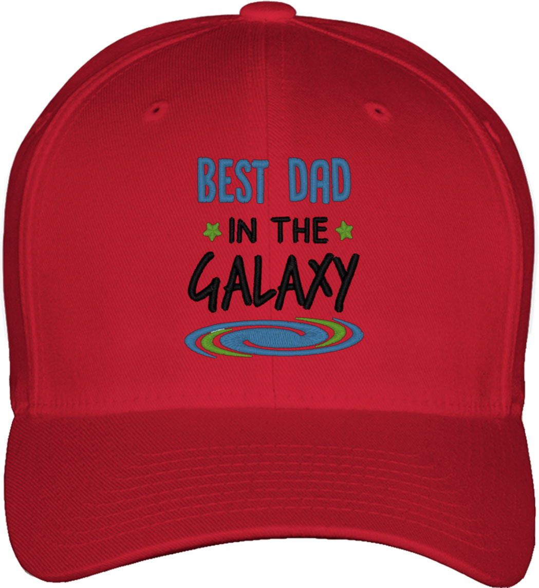 Best Dad In The Galaxy Father's Day Fitted Baseball Cap