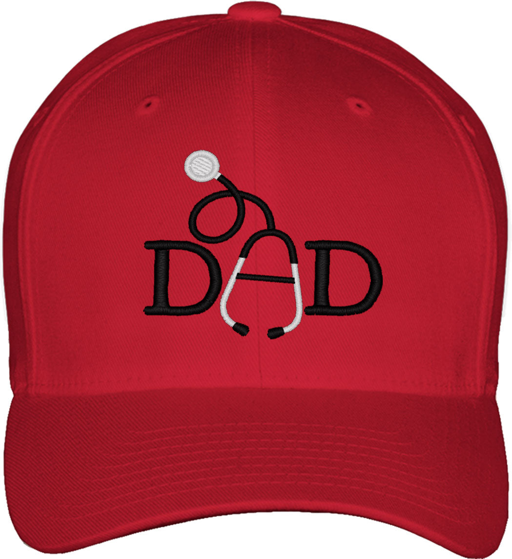 Doctor Dad Father's Day Fitted Baseball Cap