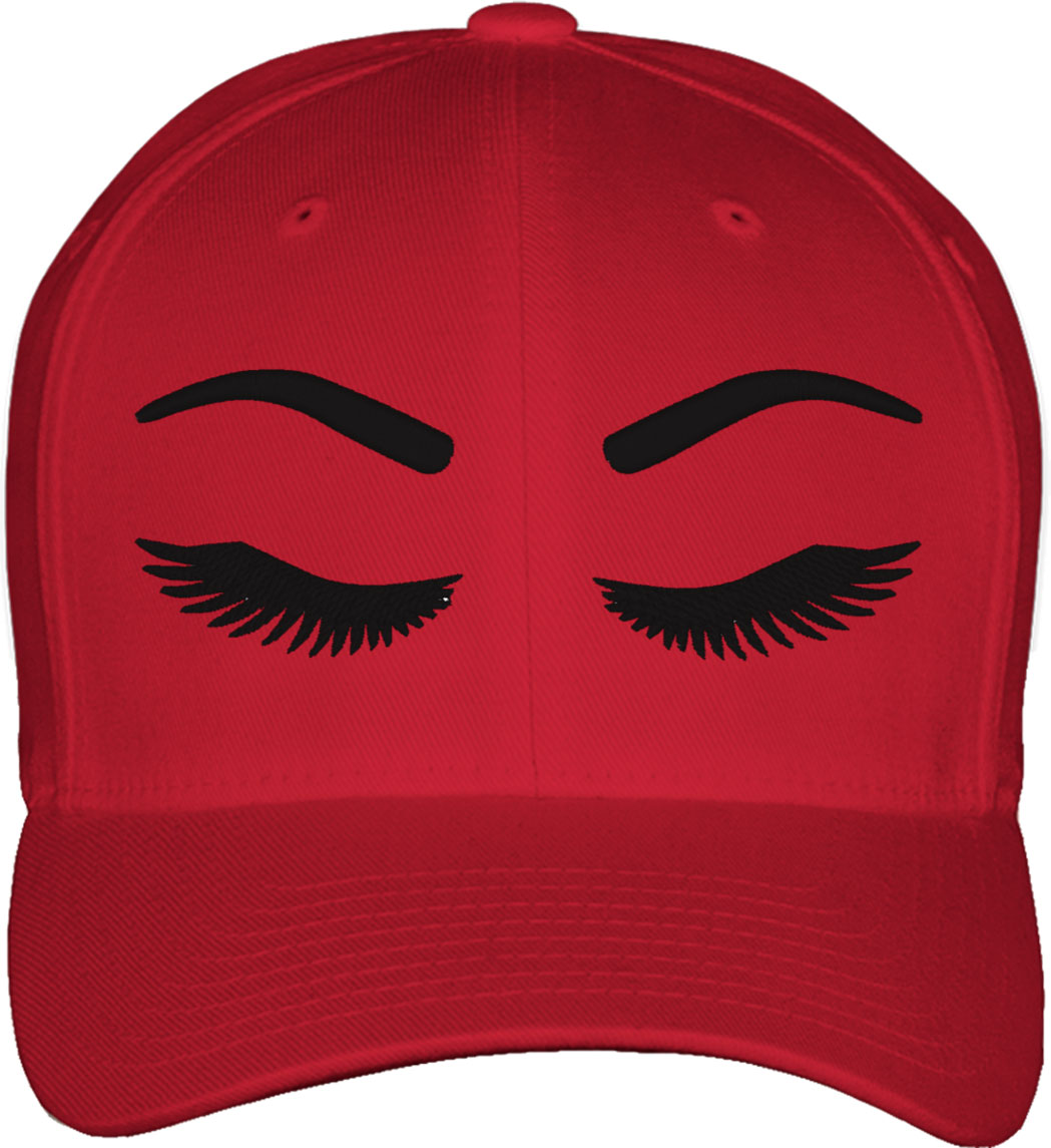 Eyelashes Fitted Baseball Cap